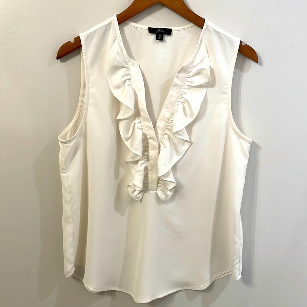 JCrew Ruffle Front Tank